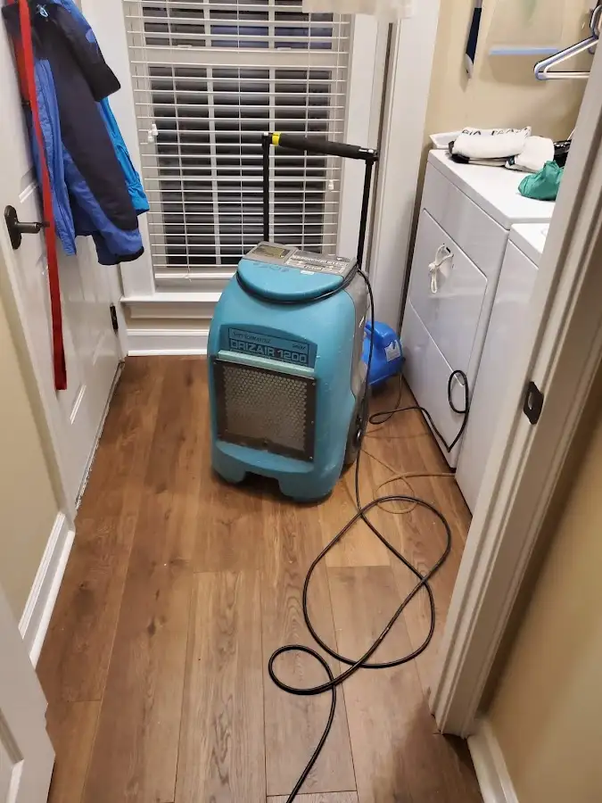 Commercial dehumidifier deployed for Flood Damage Cleanup in Kosciusko
